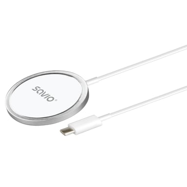Savio LA-11 cargador de dispositivo móvil Teléfono móvil, Universal Blanco CC Cargador inalámbrico Interior