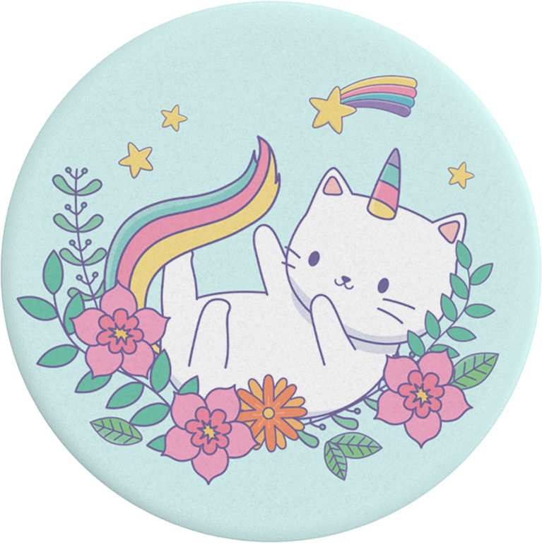 PopSockets Grip Rainbowcorn Cat colourful