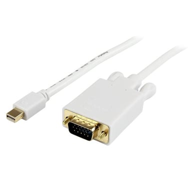 StarTech.com Adaptador Mini DisplayPort a VGA - Cable Display Port Macho VGA Macho 1920x1200 - Blanco 1,8m