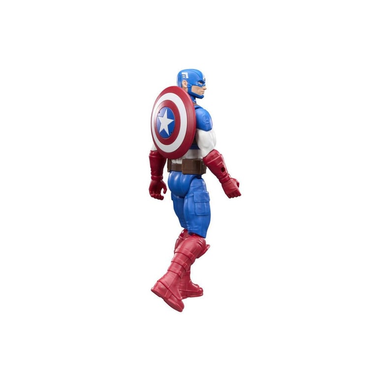 Figurine Marvel Avengers Titan Series Captain America HASBRO 30 cm 11 points d'articulation avec bouclier rond - Neuf