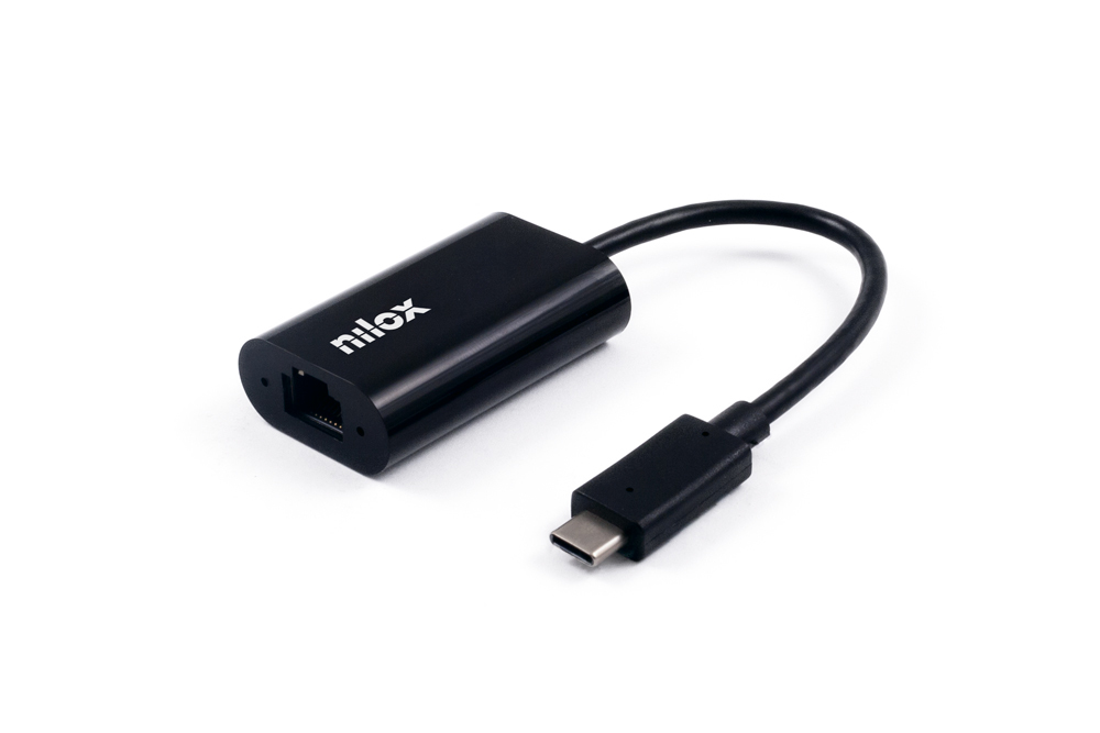 Nilox ADATTATORE USB C RJ45 /H Interne Ethernet / WLAN 1000 Mbit/ Neuf