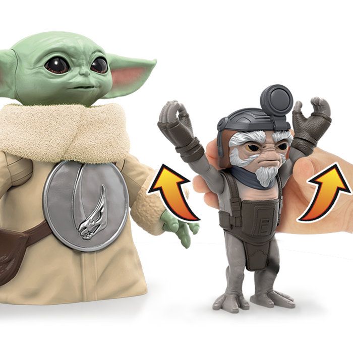 Figurine électronique Hasbro Star Wars The Black Series Grogu & Anzellan 16,5 cm Beige - Neuf