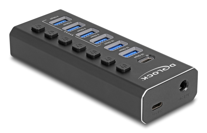 DeLOCK 64326 hub & concentrateur USB 3.2 Gen 2 3.1 Gen 2 Type C 10000 Mbit/ Neuf