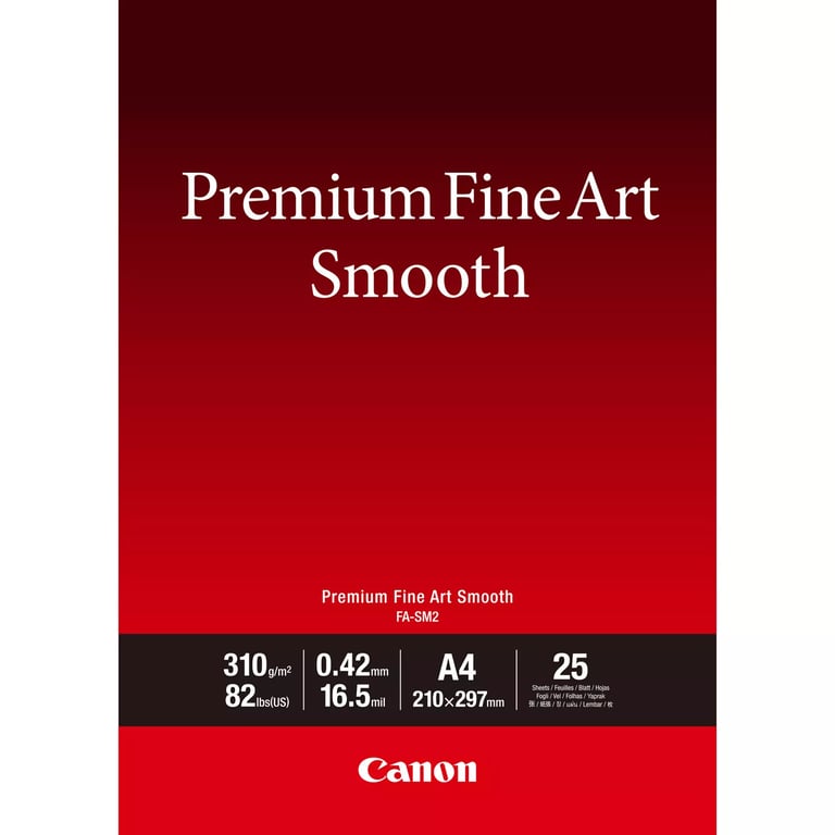 Papier Fine Art Smooth A4 Canon FA SM2 210 mm 297 mm