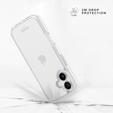 Coque hybride invisible fabriquée à  83 % de plastique recyclé pour Apple iPhone 17, transparente