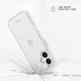 Coque hybride invisible fabriquée à  83 % de plastique recyclé pour Apple iPhone 17, transparente