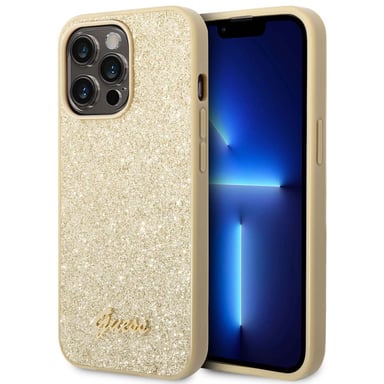 Custodia Guess Glitter Flakes per Apple iPhone 14 Pro Max - Oro