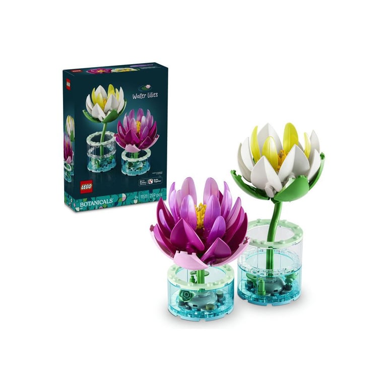 LEGO Botanicals 11511 Les Nénuphars Ensemble de Construction 259 pièces Fleurs aquatiques Blanc et Rose - Neuf