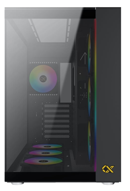 Boitier PC Moyen Tour E ATX Xigmatek Ultra RGB avec panneaux vitrés - vue 4