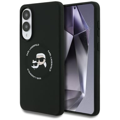 Funda Karl Lagerfeld de silicona MagSafe para Samsung Galaxy S25 Edge, negra