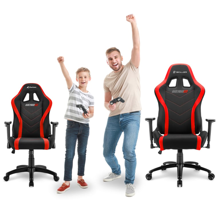 Sharkoon Skiller SGS2 Jr. Siège de jeu universel Siège rembourré Noir, Rouge - Neuf