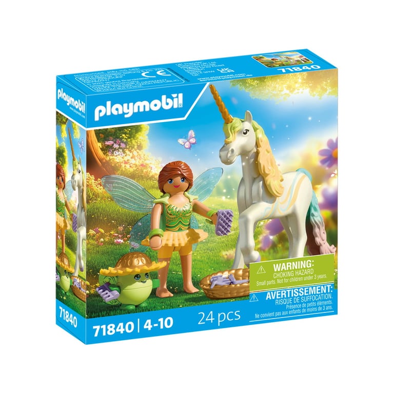 Playmobil Magic Unicorns 71840 Licorne Fleur d'arc en ciel avec fée - vue 2