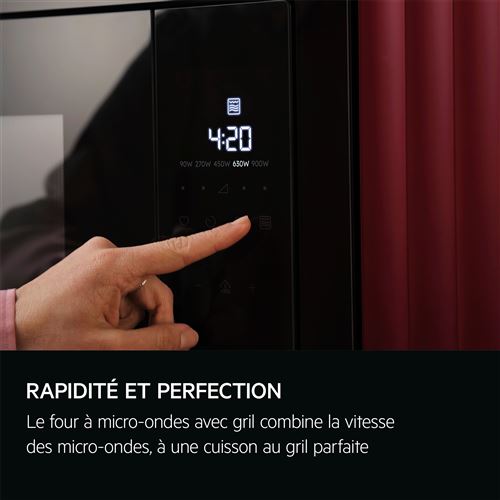 Micro-Onde Simple AEG OMB6G261TT – 26 L, 900 W, Encastrable, Gril - vue 7