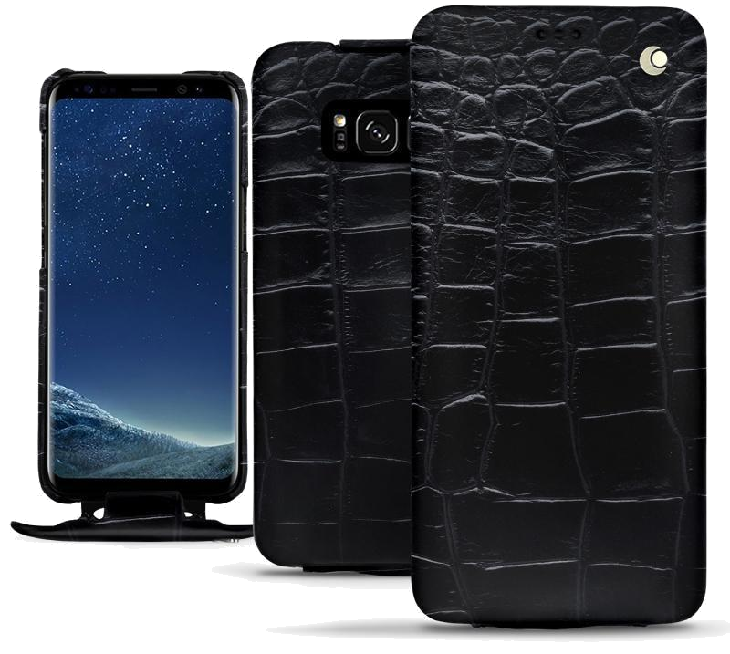 Housse cuir Samsung Galaxy S8+ - Rabat verticalNoir