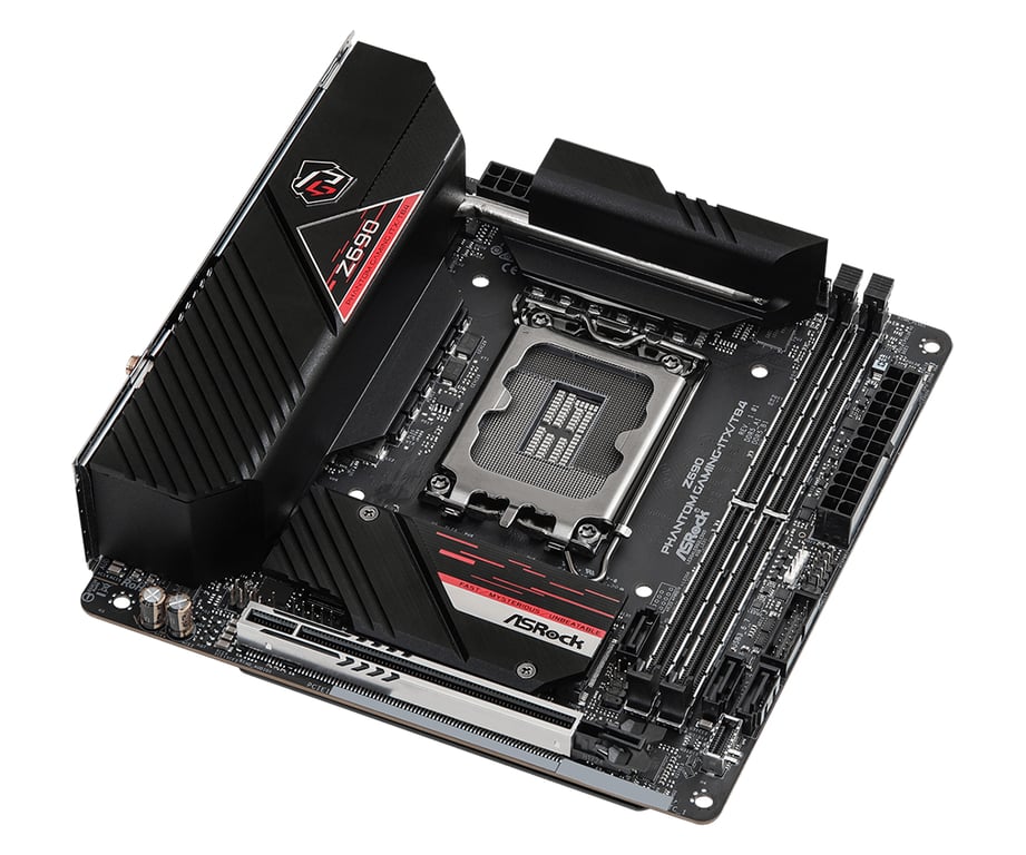 Asrock Z690 Phantom Gaming ITXTB4 Intel Z690 LGA 1700 mini ITX Neuf - vue 3