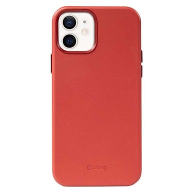 Coque pour iPhone 12 / 12 Pro Motif Essential Cover en Cuir Écologique Rouge