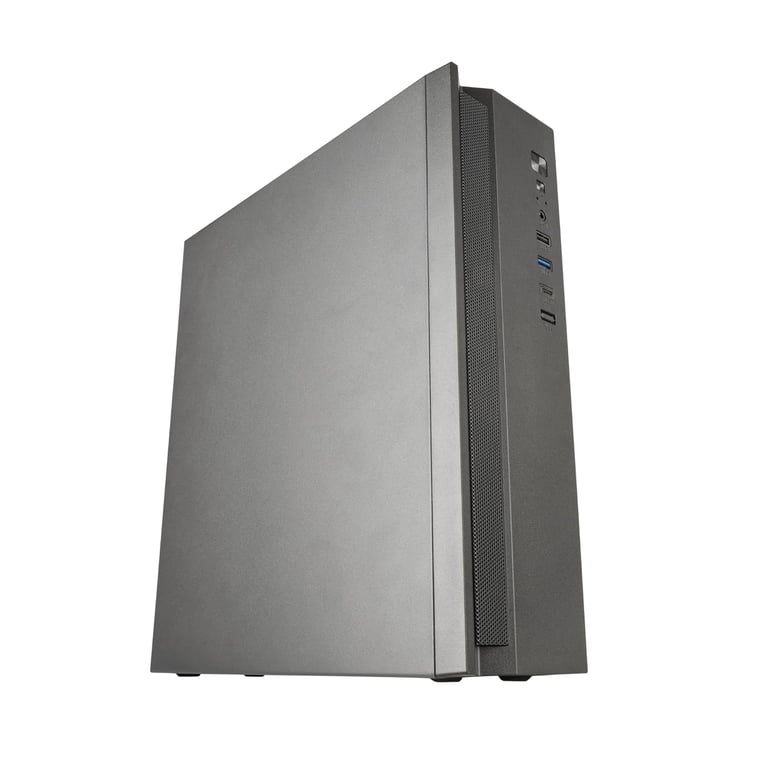 Tacens ACSLIM500, Boîtier PC MicroATX, Design Slim Double Horizontal ou Vertical, Alimentation TFX 500W, Façade avec Grille Airflow, Mini-Tour Ultra-compacte avec USB-C et USB 3.0