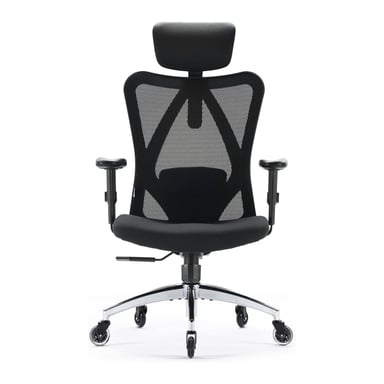 SIHOO M18 Sedia ergonomica - Triplo supporto lombare con ruote da skateboard nere