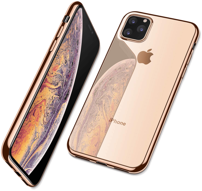 Pack Protection pour IPHONE 11 Pro APPLE (Coque Chrome Silicone + Film Verre Trempe)