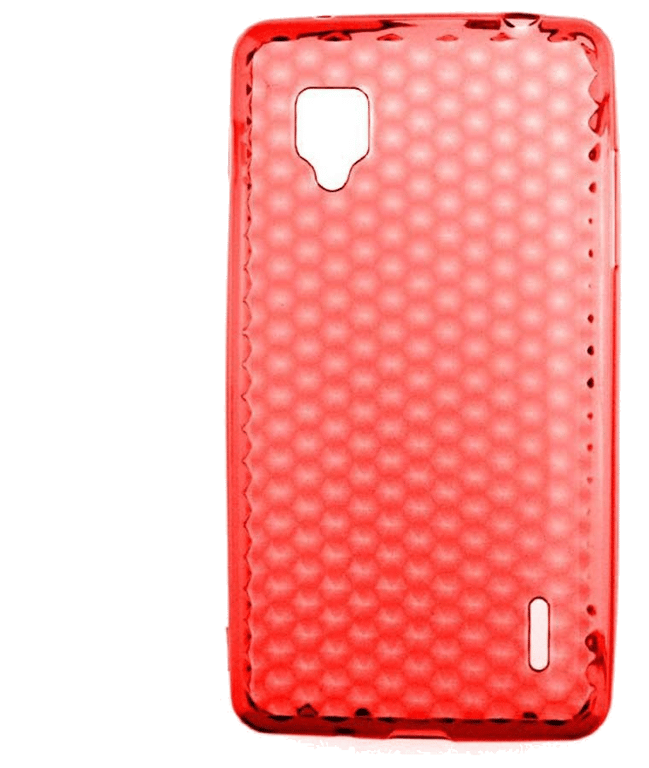 Coque silicone unie compatible Givré Rouge LG Optimus G
