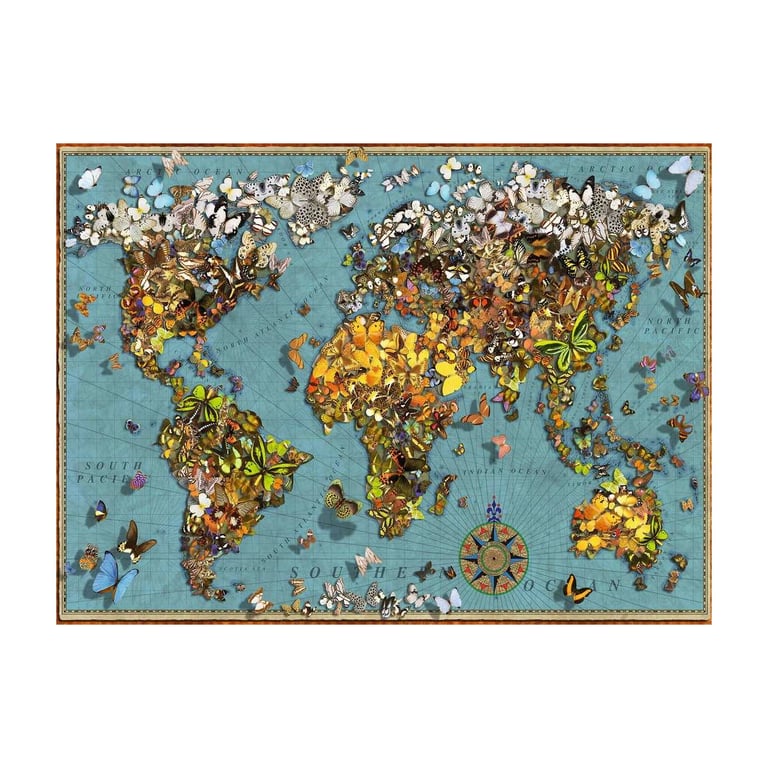 Ravensburger Puzzle Adulte Puzzle 500 p Mappemonde de Papillons 15043 - vue 2