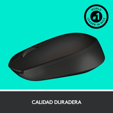 Logitech M171 Black-K Ratón inalámbrico RF ambidiestro óptico 1000 DPI