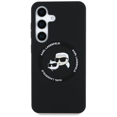 Custodia Karl Lagerfeld in silicone Double Heads MagSafe per Samsung Galaxy S25