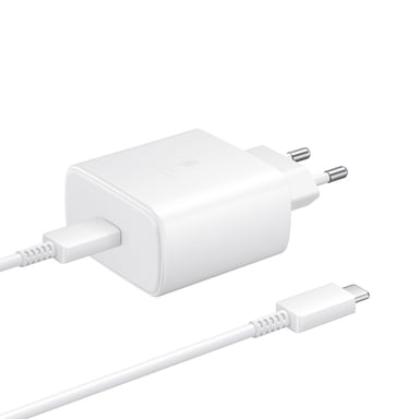 Chargeur Secteur Samsung Original Câble USB-C vers USB-C Fast Charging 2.0 Blanc