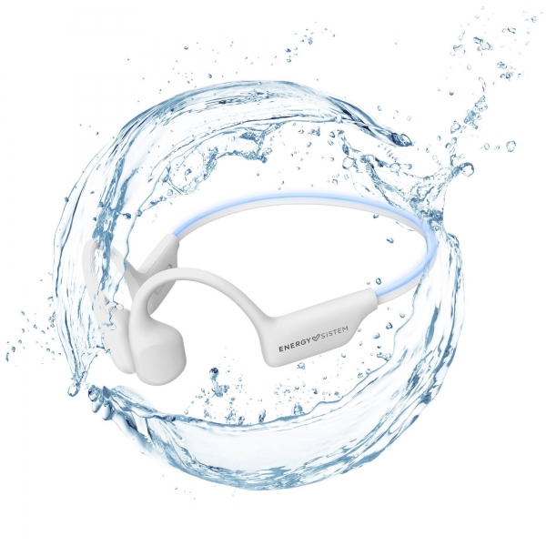 Casque à conduction osseuse Energy Sistem Bluetooth 5.4 IPX8 Mémoire 8 Go Autonomie 11h Charge rapide Lumières LED Microphone intégré Couleur Neuf