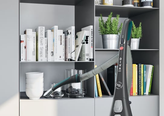 Hoover Diva DVE02BL 011 Aspiradora escoba Corriente alterna Secar EPA Sin bolsa 0,8 L 750 W Negro, Turquesa