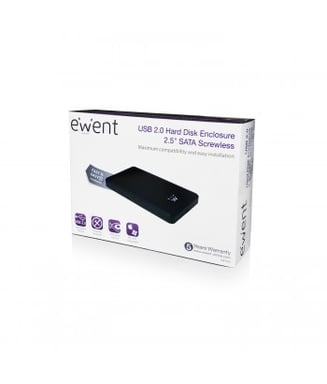 Ewent EW7030 Boîtier de disques de stockage Boîtier HDD Noir 2.5''