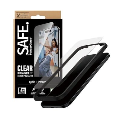 PanzerGlass SAFE. by ® Screen Protector iPhone Air | Ultra-Wide Fit w. EasyAligner Protector de pantalla Apple 1 pieza(s)