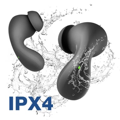 Blue Star Auriculares TWS Almohadillas Intrauditivas Diseño Gota de Agua Negro