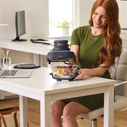 Crispi Cyber Space  FN101EUGY - Friteuse sans huile 3,8L, Bleu Gris - Neuf