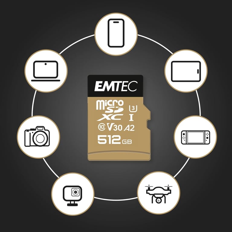 Emtec SpeedIN Pro MicroSDXC UHS I Classe 10 Neuf - vue 2