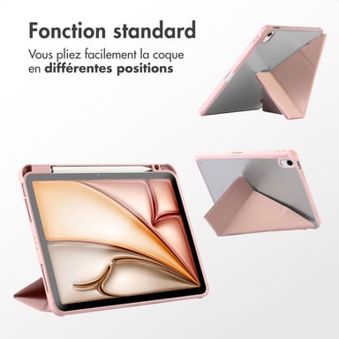 imoshion Coque tablette Origami pour Apple iPad 11 (2025) 11 pouces A16 / iPad 10 (2022) 10.9 pouces - Rose
