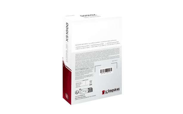 Kingston Technology 1TB XS1000 Unità a stato solido portatile esterna USB 3.2 Gen 2
