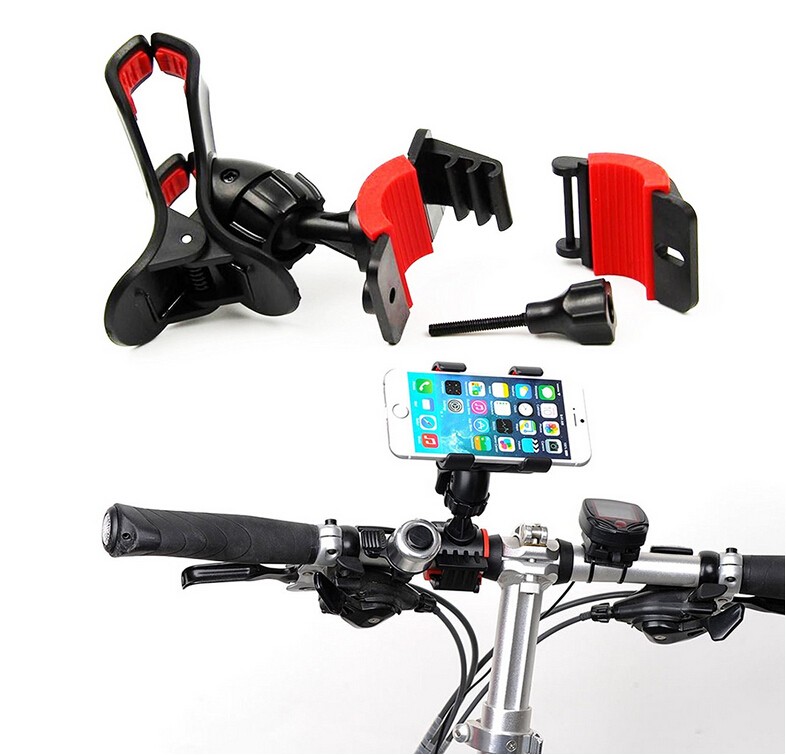 Support Vélo pour Smartphone Guidon Pince GPS Noir Universel 360 Rotatif  VTT Cyclisme Universel - Shot Case