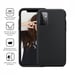 JAYM - Coque Silicone Premium Noire pour Samsung Galaxy A72 4G / 5G -100% Silicone et Microfibre - Renforcée et Ultra Doux