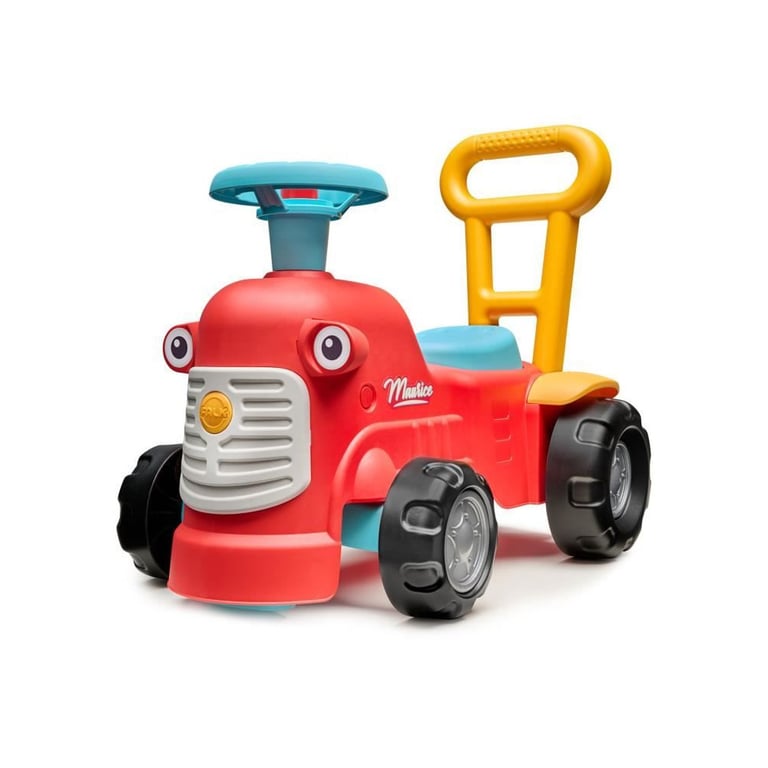 Porteur tracteur FALK Maurice volant directionnel avec klaxon assise ouvrante multicolore - Neuf