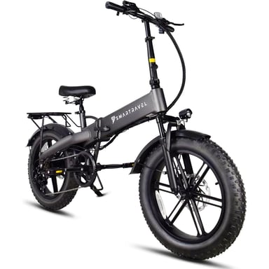 Bicicleta eléctrica plegable SMARTRAVEL M6, batería extraíble de 48 V y 15 Ah - gris