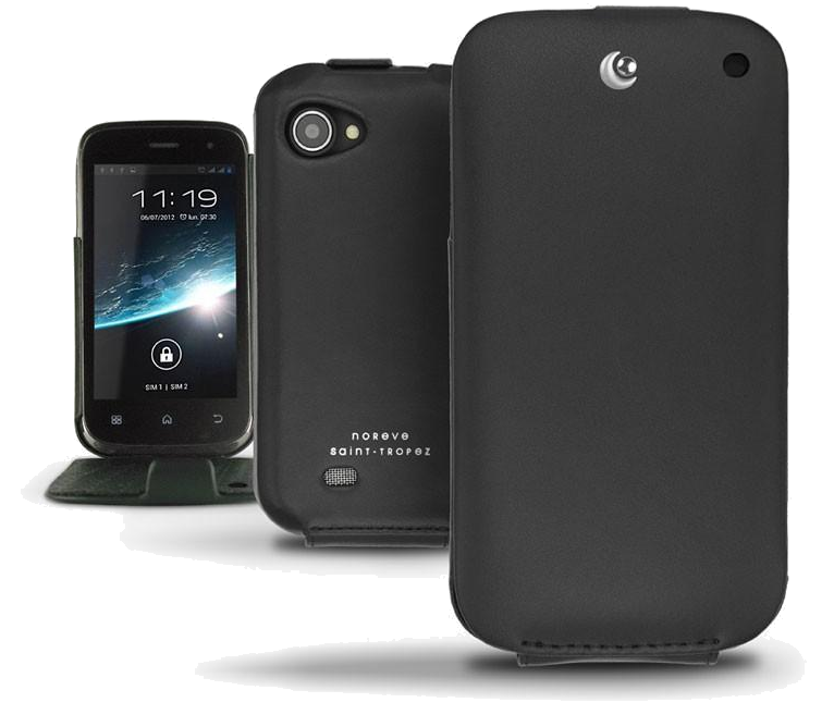 Housse cuir Wiko Cink Slim - Rabat verticalNoir