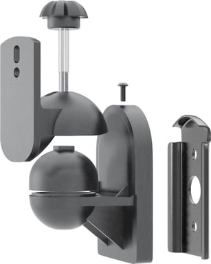 Goobay 49393 supporto per diffusori a parete Acrilonitrile-Butadiene-Stirene (ABS) Nero