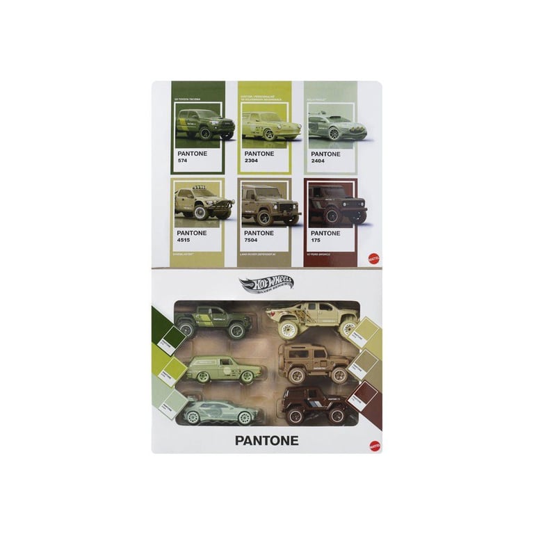 Coffret véhicules HOT WHEELS Pantone JNK94 6 véhicules Collaboration Collection - vue 3