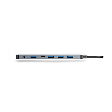 Urban Factory MHC70UF base para portátil y replicador de puertos Alámbrico USB 3.2 Gen 1 (3.1 Gen 1) Type-A + Type-C Gris