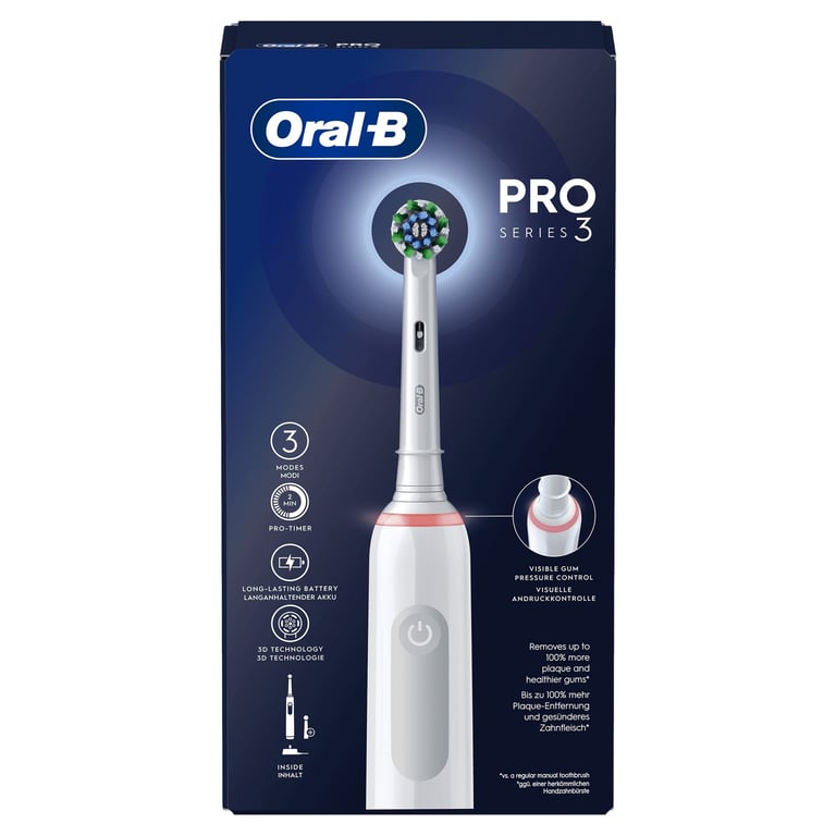 Oral-B PRO 3 3700 Adulte Brosse à dents rotative oscillante Blanc - Neuf