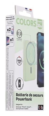T'nB PBUMAG5GR batería externa 5000 mAh Cargador inalámbrico Verde