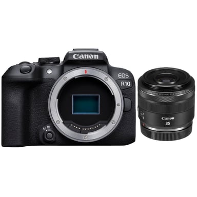 Appareil photo hybride Canon EOS R10 + RF 35mm F1.8 IS Macro STM + Ebook  20 astuces pour des images qui claquent  - Neuf