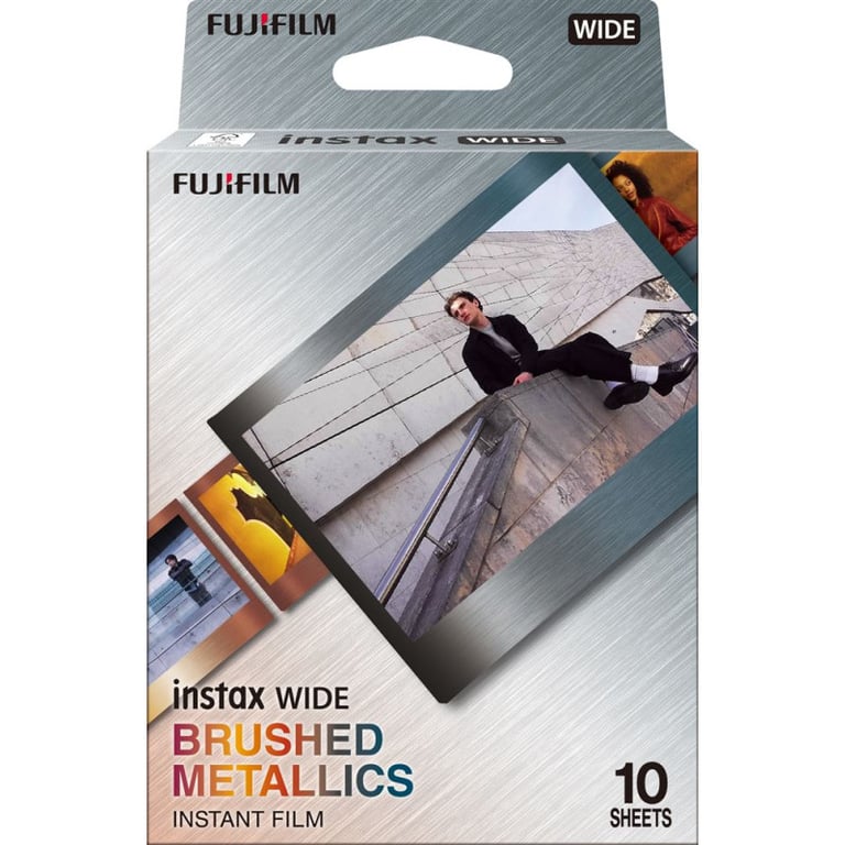 Pack 10 films Fujifilm Instax Wide brushed metallics - vue 3