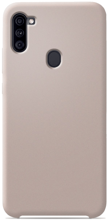 Coque silicone unie compatible Soft Touch Sable rosé Samsung Galaxy A11